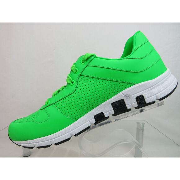 NIB GUCCI NEON GREEN LEATHER 369088 IPANEMA LOGO RUNNING SNEAKERS 7 US 8 main image 12